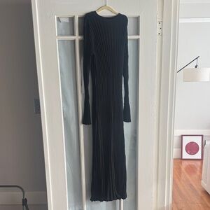 DISSH Black Long Sleeve Ribbed Dress